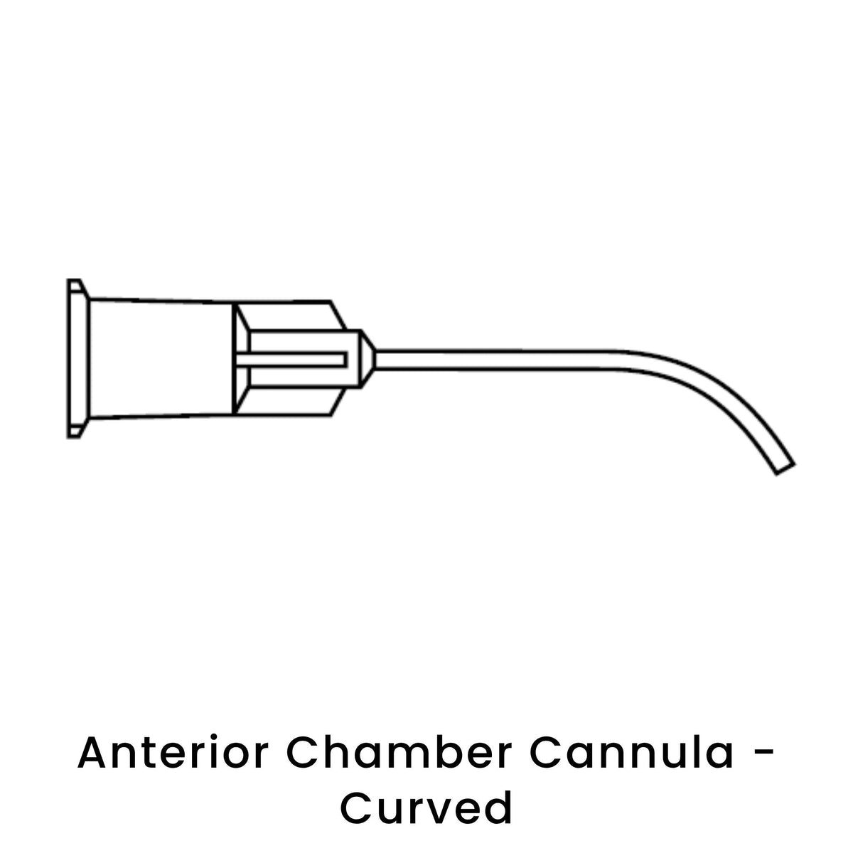 view of anodyne anterior chamber cannulas curved