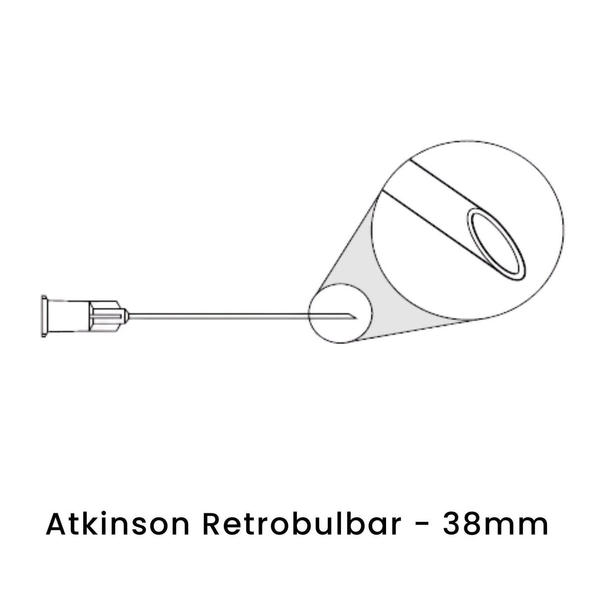 view of anodyne atkinson retrobulbar 38mm