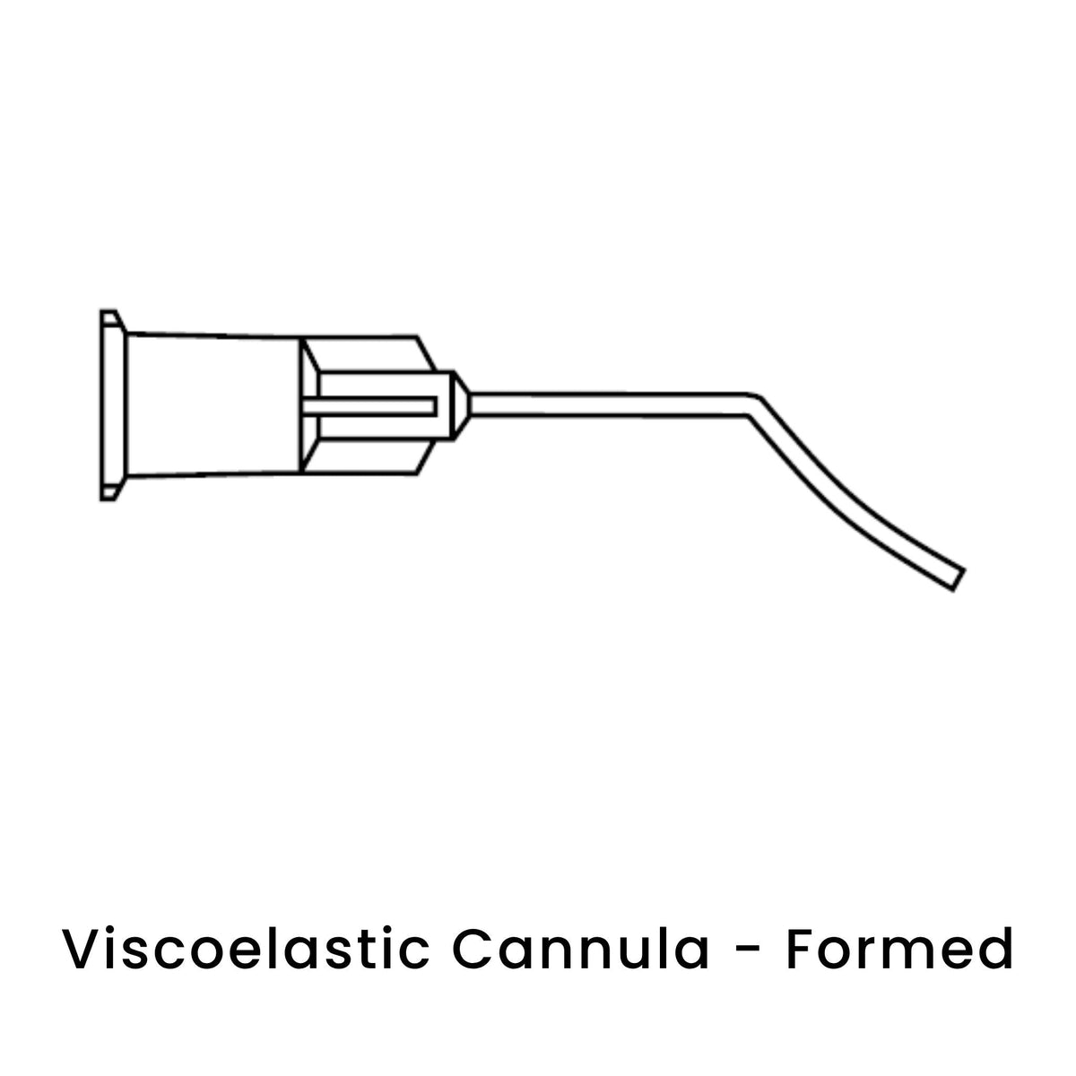 view of anodyne viscoelastic cannulas formed