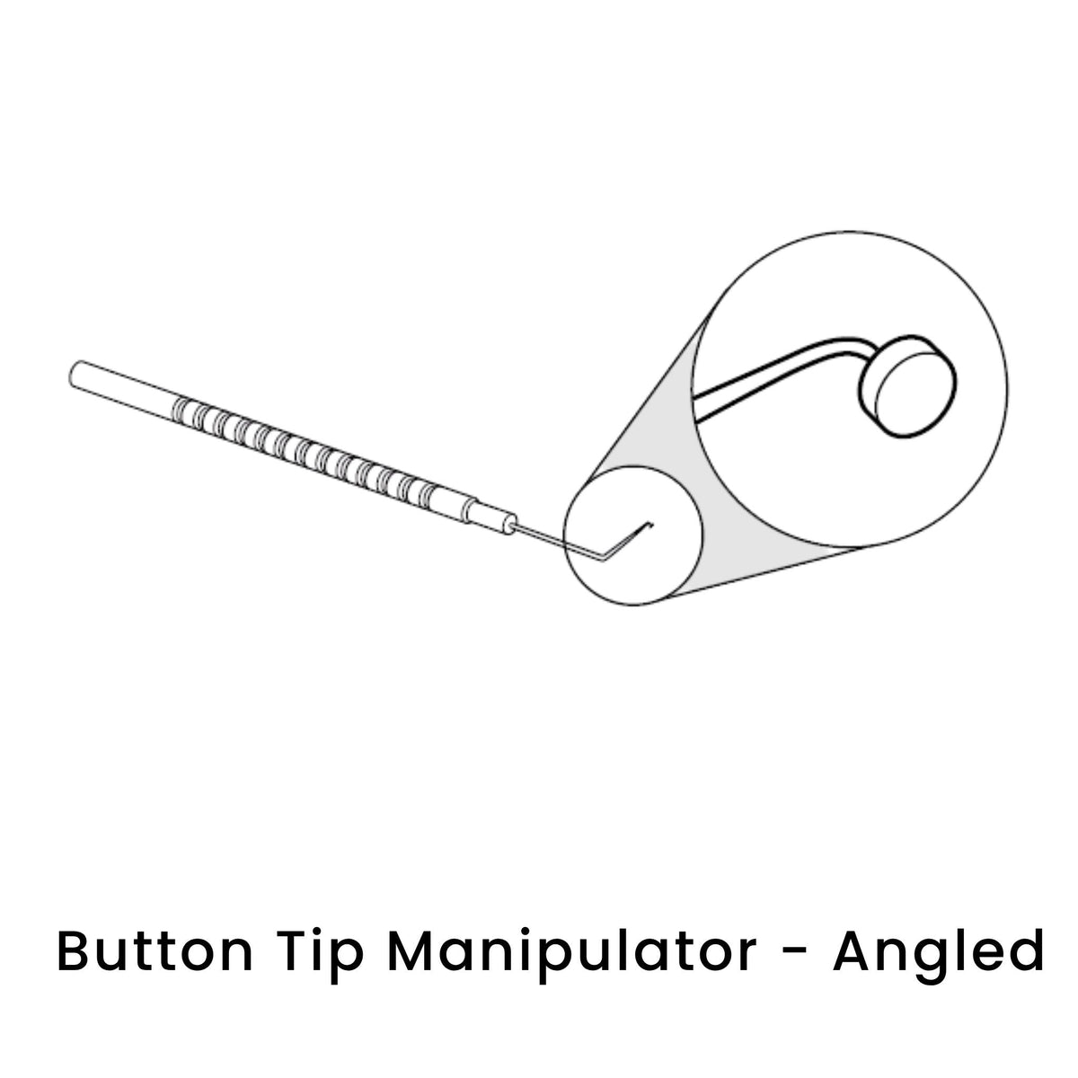 view of anodyne button tip manipulator angled