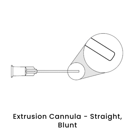 view of anodyne extrusion cannula straight blunt