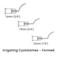 view of anodyne irrigating cystotomes formed