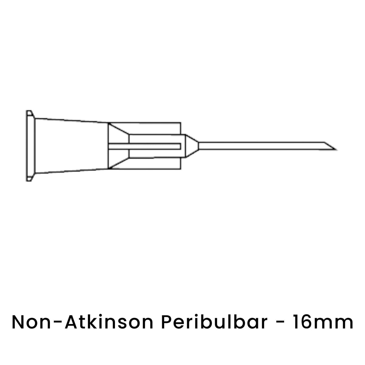 view of anodyne non atkinson peribulbar 16mm