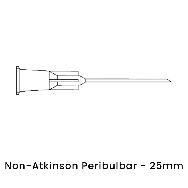view of anodyne non atkinson peribulbar 25mm