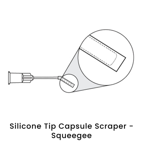 view of anodyne silicone tip capsule srcaper squeegee