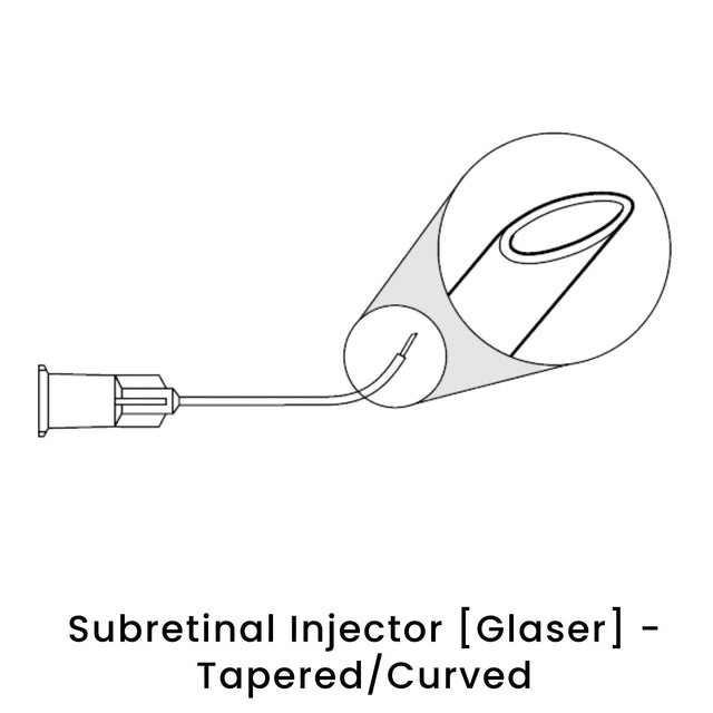view of anodyne subretinal injector glaser curved