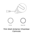 view of anodyne thin wall anterior chamber cannulas