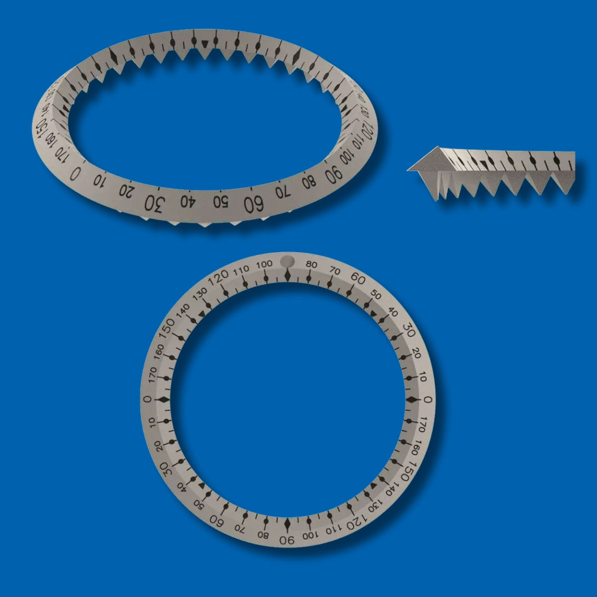 close up of the cionni rings and their angles