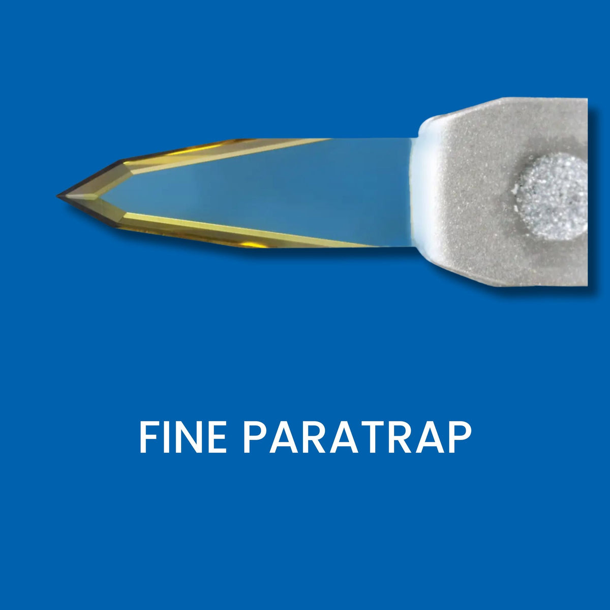 Fine Paratrap diamond knife with Titanium President handle for Paracentesis.