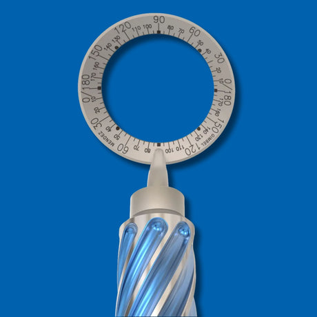 close up of the gimbel mendez ring at 90 degrees on the bores handle.