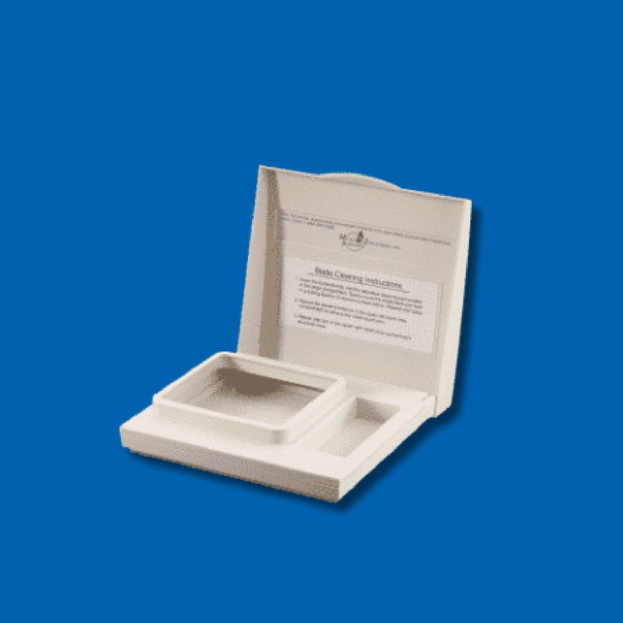 Holding tray for diamond blade cleaning system