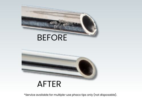 phaco tip before and after