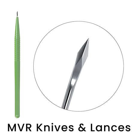 full body disposable micro vitreoretinal mvr knife with tip close up