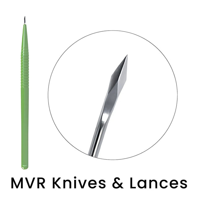 full body disposable micro vitreoretinal mvr knife with tip close up