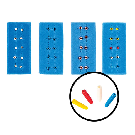 assorted colors of suture clamp tags